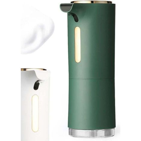 Distributeur Savon Automatique, Distributeur de Savon Mousse avec Capteur Infrarouge, Diffuseur d'Huiles Essentielles, laver les mains sans contact pour Salle de Bain, Cuisine(Vert)-Fei Yu