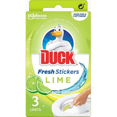 Duck Fresh Stickers Lime – Strisce Gel Igienizzanti per WC 3pz (1/4)