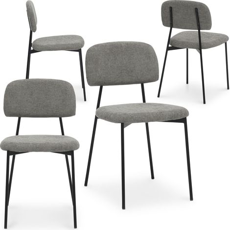 Chaises de salle à manger TOLEDO gris clair (Lot de 4) (1/5)