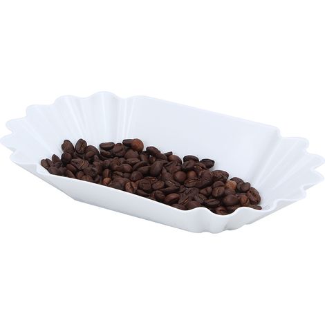 Plateau de présentation pour échantillons de grains de café en plastique PP de qualité alimentaire, blanc. Accessoires de cuisine. (1/5)