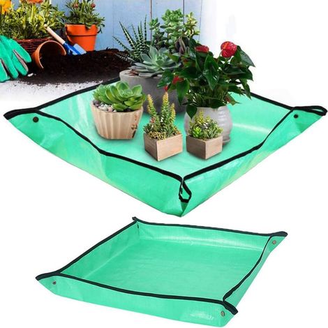 2 Pièces Tapis de Jardinage Tapis de Rempotage Tapis de Plantation Tampon Imperméable PE pour Intérieur et Extérieur Plantes en Potde Tapis de Travail 100cm/68cm