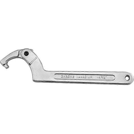 Clé à goupille articulée 32-76 mm – acier chrome-vanadium, finition satinée, pour écrous à encoche latérale, boulons inaccessibles (1/5)