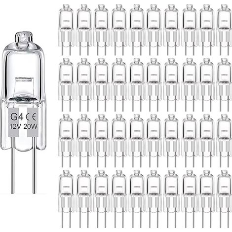 10er-Pack G4-Halogenlampen, 20 W, 12 V – Warmweißes Licht für optimale Beleuchtung (1/4)