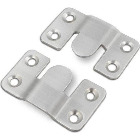 Gancho para marco de fotos, conector para muebles, soporte de montaje empotrado, colgador de pared de metal sólido para colgar cuadros, imágenes o espejos (5 pares)