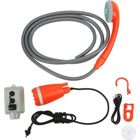 Douche de camping portative rechargeable par USB, douche extérieure universelle pour camping-car, yacht, voiture (1/5)