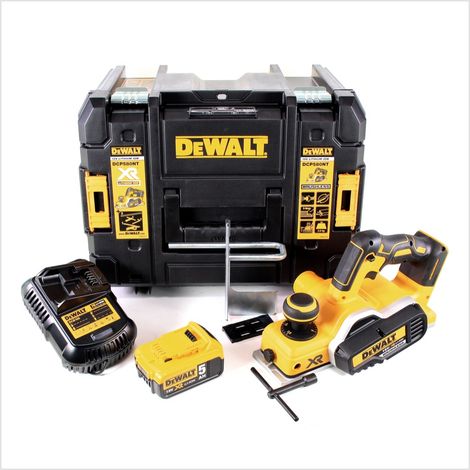 DeWalt DCP 580 P1 18 V Rabot sans fil 82 mm avec boîtier TSTAK VI + 1x Batterie DCB 184 5,0 Ah + 1x Chargeur DCB 115 (1/5)