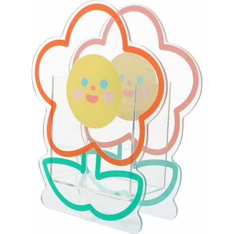 Porte-stylo dessin animé vase acrylique boîte de rangement transparente vase transparent porte-stylo acrylique fille pinceau de maquillage (1/5)