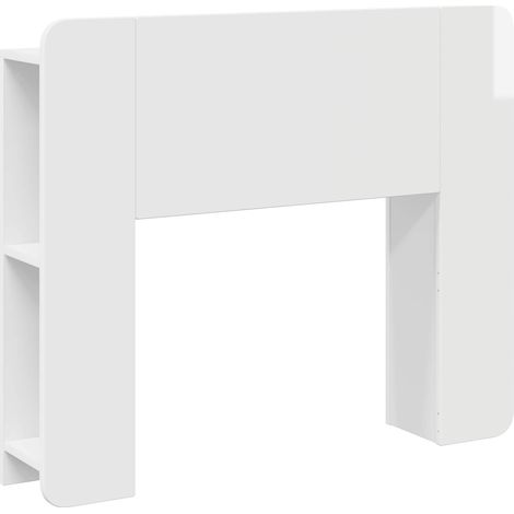 Maison Exclusive - Testata del letto Bianco Lucido Legno ingegnerizzato