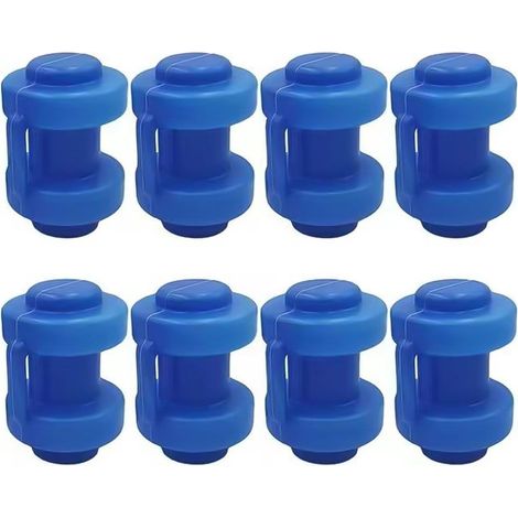Couvercle Haut Trampoline - 8 Pièces - Diamètre 6,5 cm - Hauteur 4,5 cm - Polypropylène - Pour Poteaux 25 mm - Usage Intérieur Extérieur (1/5)