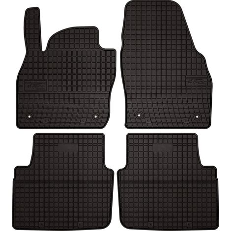 Alfombrillas de goma para Skoda Kamiq crossover (2019-) - negras, montadas (1/5)