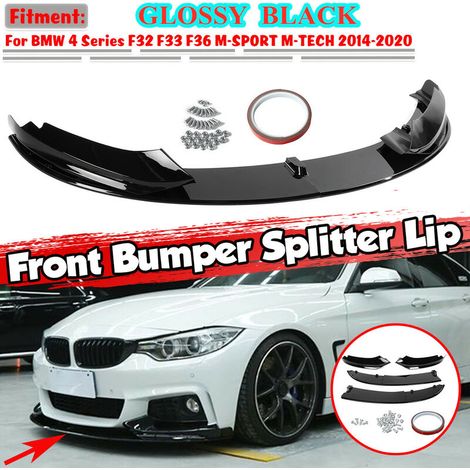 Front Bumper Lip Spiltter For BMW F32 F33 F36 4 Series M Sport 14-20 Gloss Black (1/5)