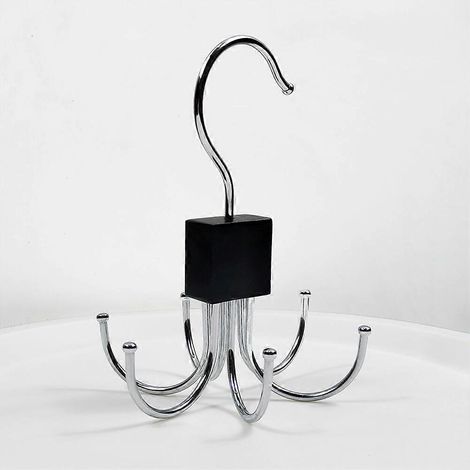Porte-ceintures et porte-écharpes gain de place - Organisateur de placard en acier inoxydable pour accessoires ( ) (1/5)