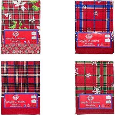 Trade Shop - Mantel Navidad Tela Panama Resistente Tema Navidad Varios Motivos 6 Plazas - (1/4)