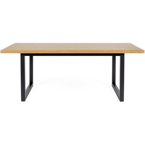 Table Basse Rectangulaire "Camden" 120cm Chêne & Noir (1/5)