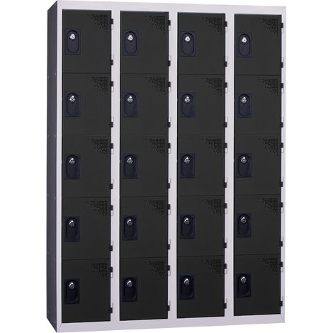 PROVOST - Vestiaire multicases Provost - 4 colonnes x 5 cases - Acier