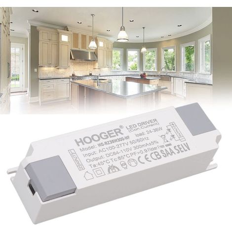 LED-Treiber-Lastnetzteil mit Transformator für LED-Leuchten, Eingang 24–36 W, 300 mA, Ausgang AC 100–277 V, Ausgang DC 64–110 V (1/5)