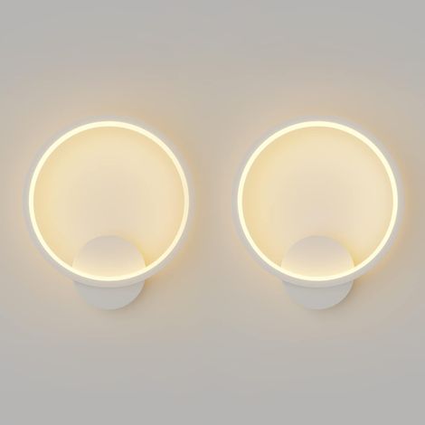 MINKUROW Parts Aplique De Pared Interior Led 12w Aplique De Pared Decorativo Redondo De Aluminio Y Hierro Para Dormitorio Sala De Estar Pasillo Escalera, 780 Lm (1/5)