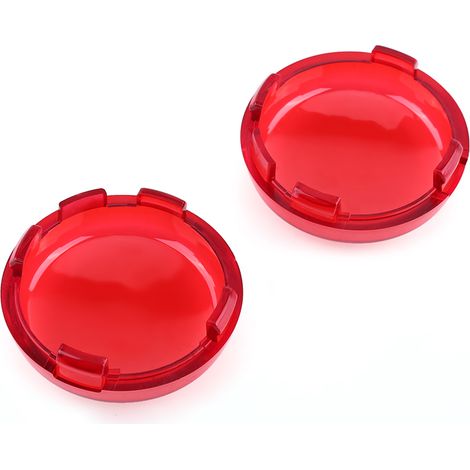 2 phares clignotants avant moto lentille rouge pour Dyna Softail Sportster 1986-2015 (1/5)