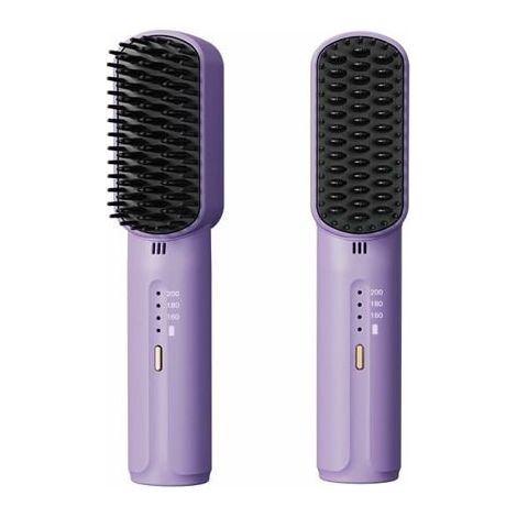 Brosse lissante sans fil, peigne lissant pour femmes, charge USB, chauffage rapide, brosse de voyage pour cheveux longs et court (1/5)