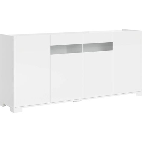 Madia 4 ante 174x40x81 cm - RIFLESSO - Colore: Bianco Lucido