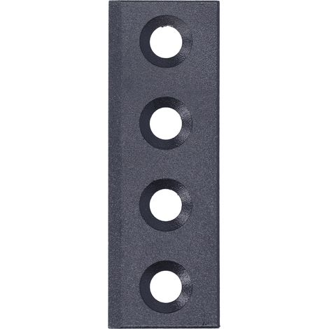 Kit de plaque de connexion pour rail de porte de grange, quincaillerie en acier au carbone pour porte coulissante, 8 x 2,7 cm (1/5)