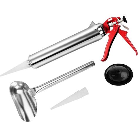 Grout Gun Stainless Steel Grout Gun Sprayer Applicator Brick Point and Tile Tool Cement Applicator Construction Industry DIY Tool (1/5)