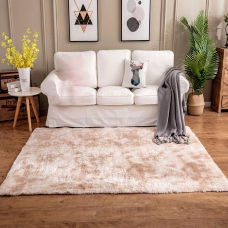 Tapis Shag - Microfibre Moelleuse avec Couche Intermédiaire en Éponge - Pour Chambre d'Enfant Salon Bureau - 120 x 180 cm - 1 Pièce (1/3)