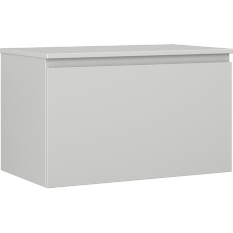 Mexen Orio Badezimmer-Unterschrank 80 cm mit Arbeitsplatte, 1 Schublade, Grau Matt - 91A10-08047-1-BFC62