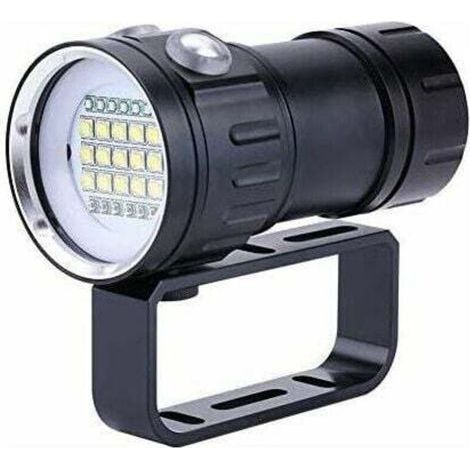 Lampe de plongée sous-marine IPX8 étanche de 18000LM, résistante jusqu'à 80 mètres de profondeur, idéale pour la photographie et la vidéo sous-marines. (1/4)