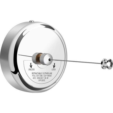 HONORNIC - 9.0 ft Retractable Clothesline, 304 Stainless Steel Clothes Dryer with Heavy Duty Adjustable Stainless Steel Rope