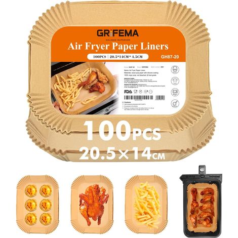 Papier Friteuse Air Double pour Cecotec Ninja Cookwise, 100 Pièces (1/5)