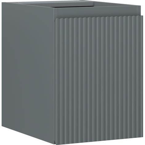 Mexen Rivel Badezimmerunterschrank 35 cm, 1 Tür, geriffelt, Graphit matt - 91A21-03547-1-BF66