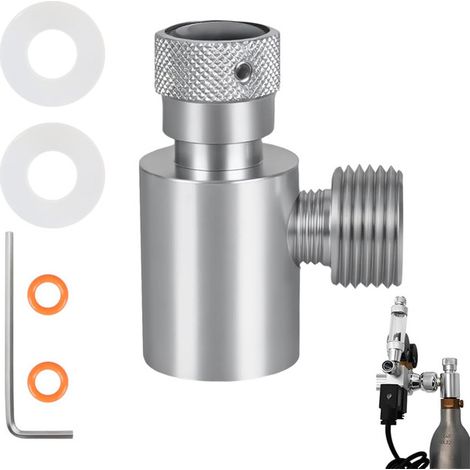Adaptateur de Bouteille de CO2 TR21-4 vers W21.8-14 pour Cylindre de Soda Régulateur d'Aquarium Convertisseur de Filetage de Cartouche de Dioxyde de Carbone