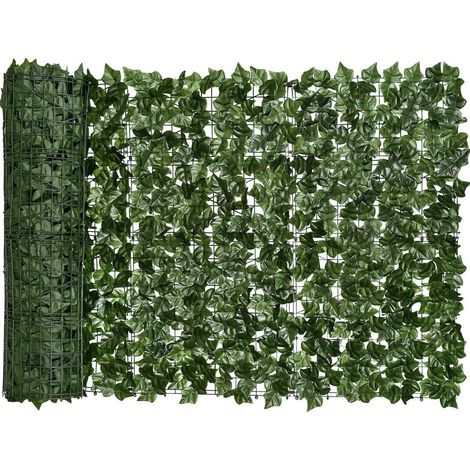 Siepe Artificiale Edera Finta Sempreverde Sintetica Anticaduta Frangivista Frangivento Ringhiera Terrazzo Balcone Giardino diverse Misure Verde / 1x5 Mt
