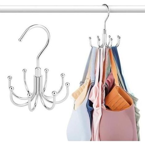 Cintre Organisateur - Non spécifié - 2Pcs - Métal Rotatif - Gain de Place - 16 Crochets (1/4)