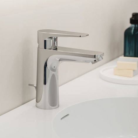 Kronenbach Radia 3.0 Waschtisch-Einhebelmischer mit Zugstangen-Ablaufgarnitur 1 1/4, wassersparend (1/5)