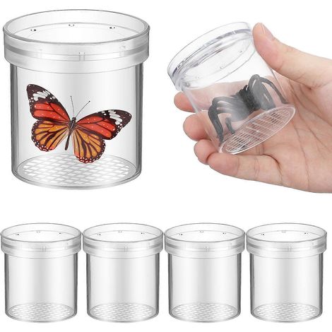 Lot de 6 bocaux d'observation d'insectes en plastique transparent, loupe d'extérieur (1/5)