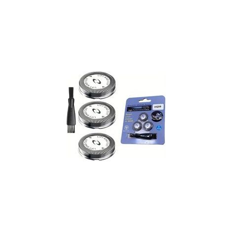 Lot de 3 têtes de rasage de rechange HQ56 pour rasoirs électriques Philips Norelco HQ3 HQ4 HQ55 HQ56 HQ6, compatibles avec les modèles HQ300 HQ442 HQ916 HS190 HQ6990, etc. (1/4)