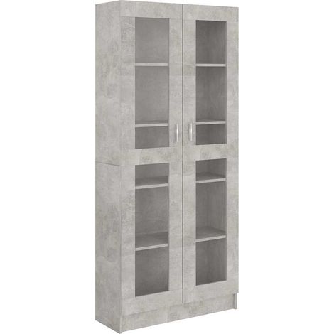 Maison Exclusive - Vitrina de madera de ingeniería gris hormigón (1/5)
