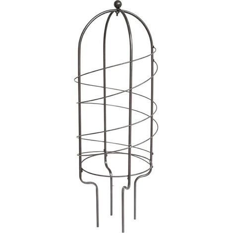 Outdoor Pot Plant Support - Mild Steel - L64 x W26 x H26 cm - Zinc