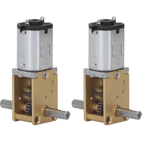 Moteur à Engrenages Double Arbre, 2 Pièces DC6V 190RPM Motoréducteur à courant continu en cuivre silencieux à double arbre Moteur à Engrenages à réduction de vitesse pour serrures électroniques (1/5)