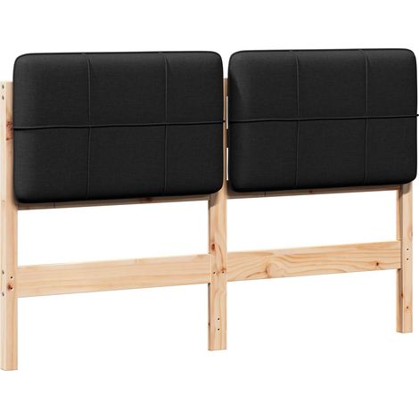 Maison Exclusive - Tête de lit capitonnée Marron et Noir 160 cm Pin massif