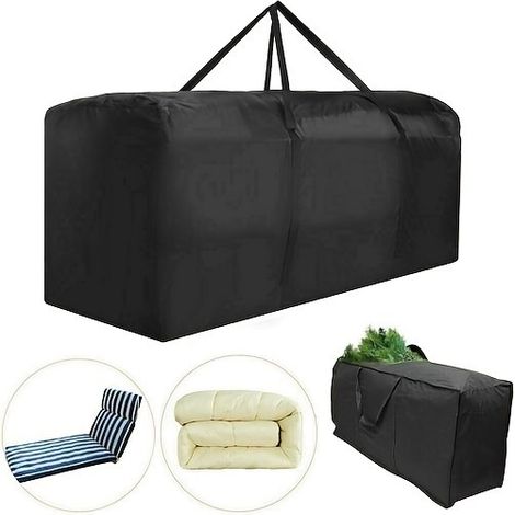 Conteneurs de stockage de coussin de poignées de transport imperméables de sac de stockage, couverture protectrice de meubles de jardin 1737651CM (1/5)