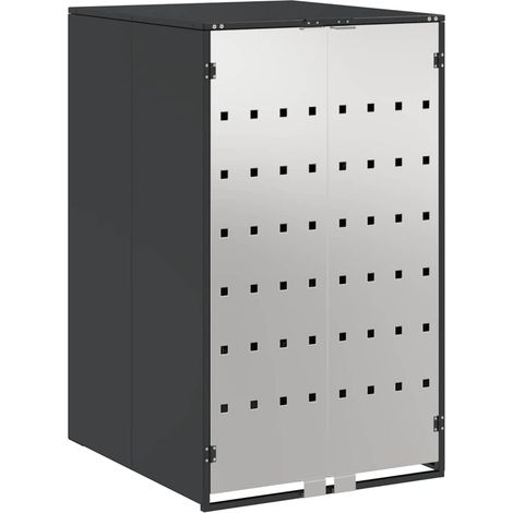 Stockage de Poubelle à Roulettes avec Couvercle à Gaz Relevable pour Poubelle de 240L