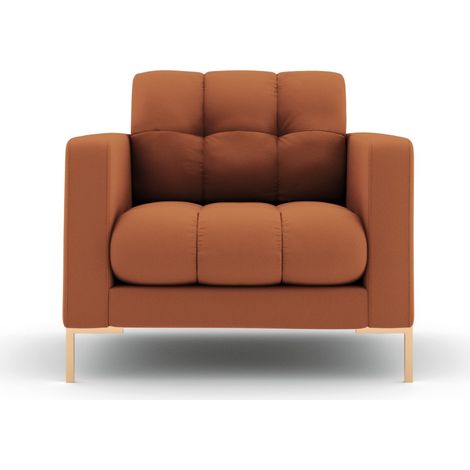 Fauteuil en tissu structurel brique (1/5)