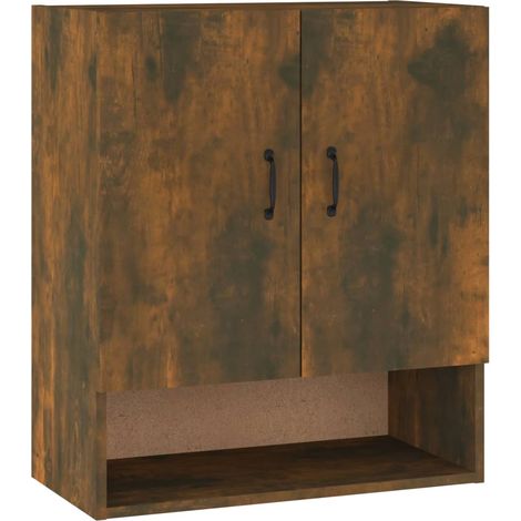 Maison Exclusive - Armadietto a Muro Rovere Fumo 60x31x70 cm in Legno Multistrato