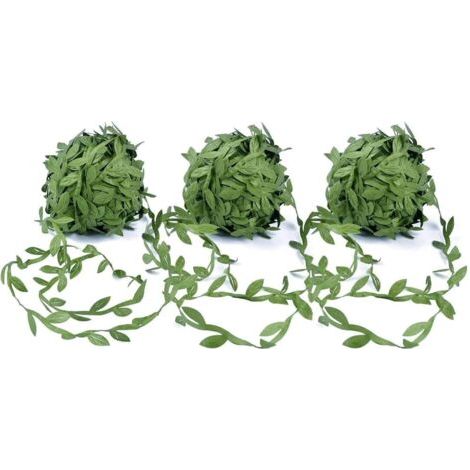 BUNTHAUS Vignes Artificielles 60M Vignes Artificielles Ruban Feuille,Ruban De Verte Guirlande De Feuilles De Vigne pour DIY Décorer Le Jardin de Mariage,Fête de Mariage (1/4)