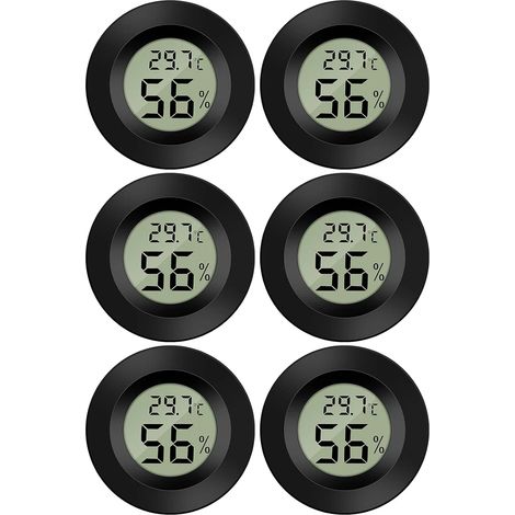 Mini thermomètre-hygromètre numérique LCD avec indicateur de température et d'humidité pour bureau, cuisine, cave à cigares, incubateurs et reptiles. (1/5)