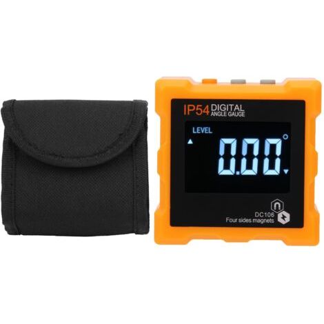 Niveau de protection IP54, inclinomètre numérique à affichage LCD avec fonction de mesure angulaire magnétique industrielle