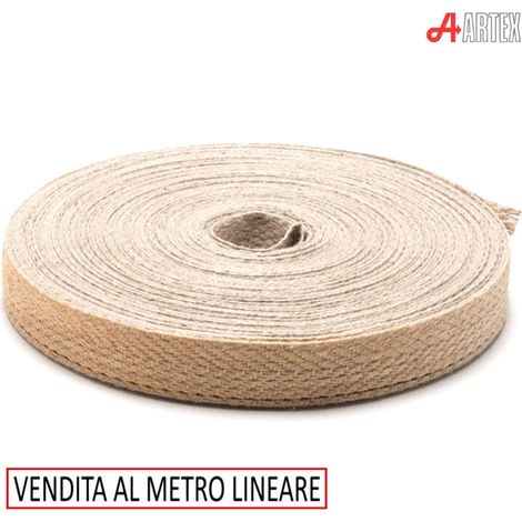 CINTINO JUTA NATURALE LARGHEZZA 27 MM - SPESSORE 1.5 MM RINFORZATO CON FILI ACCIAIO (1/2)
